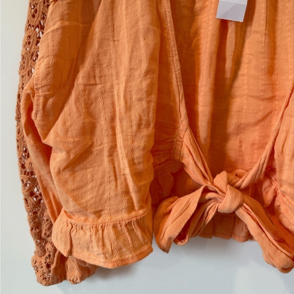 American Eagle Outfitters Orange Lace Blouse - Picture 3 of 7